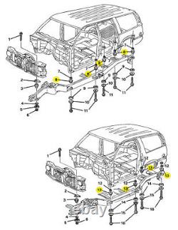 15667493 Ten OEM Subframe Mount Bushings for Front & Center Cab GM Trucks