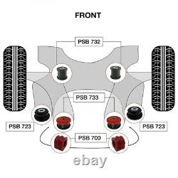 8x Audi TT MK1 Complete Front Forged Arm/Subframe & ARB 21mm PSB Bushing Kit