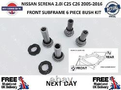 FITS NISSAN SERENA 2.0i C25 C26 2005-2016 FRONT SUBFRAME 6 PIECE BUSH KIT