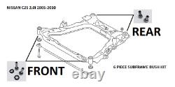 FITS NISSAN SERENA 2.0i C25 C26 2005-2016 FRONT SUBFRAME 6 PIECE BUSH KIT