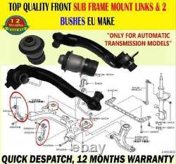 For Nissan Note Auto 2005- Front Subframe Mount Mounting Links Arm Arms 2 Bushes