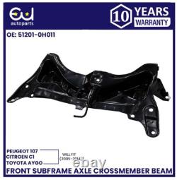 Front Subframe Axle Crossmember Cradle For Citroen C1 Peugeot 107 Toyota Aygo