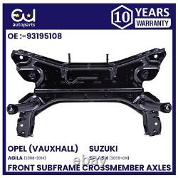 Front Subframe Crossmember Axle For Opel Vauxhall Agila B 08-14 (petrol/manual)