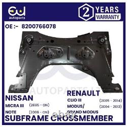 Front Subframe Crossmember For Nissan Micra Mk3 Note Renault Clio Mk3 Modus