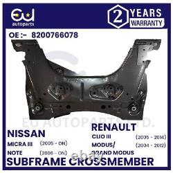 Front Subframe Crossmember For Nissan Micra Mk3 Note Renault Clio Mk3 Modus