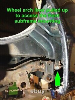 MG TF Front Subframe Front Stainless Steel Mounting Kit with all fixings