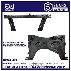 New Front Complete Subframe & Radiator Support Bar For Renault Clio Mk3 Modus