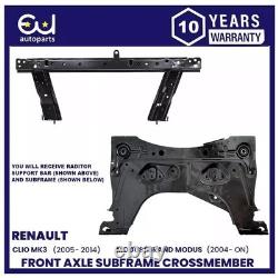 New Front Complete Subframe & Radiator Support Bar For Renault Clio Mk3 Modus