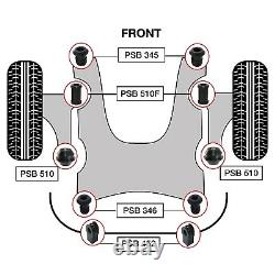 PSB Bushing Front Subframe Front Lower Arm Complete Kit For Nissan X-Trail 07-13