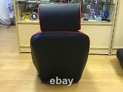 Pair BB1 RS Black / Red Piping Sports Bucket Seats + Subframes CLASSIC MINI