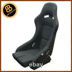 Pair BB5 Fixed Fibreglass Slim Racing Bucket Seats + Subframes Fits CLASSIC MINI