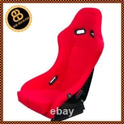 Pair RED BB5 Fixed Fibreglass Racing Bucket Seats + Sub Frames For BMW E36