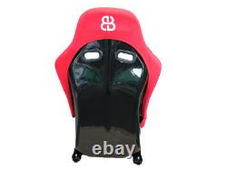 Pair RED BB5 Fixed Fibreglass Racing Bucket Seats + Sub Frames For BMW E36