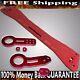 Red F&r Tow Hook+ Subframe Brace Combo For 92-95 Honda Civic/93-97 Del Sol