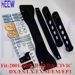 Rear Subframe Brace Tie Bar Control Arm For CIVIC 01-05 DX Es LX Ex Em/ep3 Si Mp