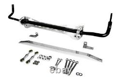 Vms Racing Polished Subframe Brace Tie Bar Black Sway Bar For 96-00 Honda CIVIC